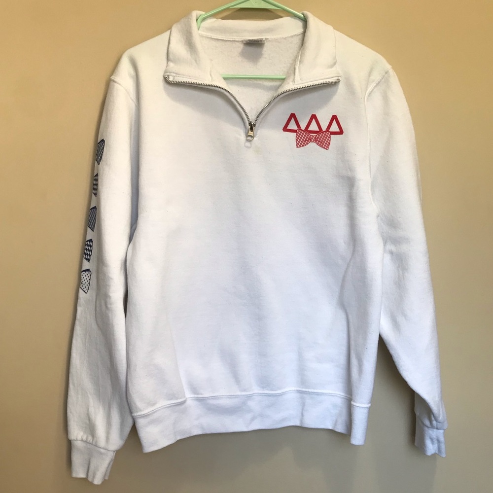 ‼️PRICE FIRM‼️ Tri Delta Quarter Zip Pullover